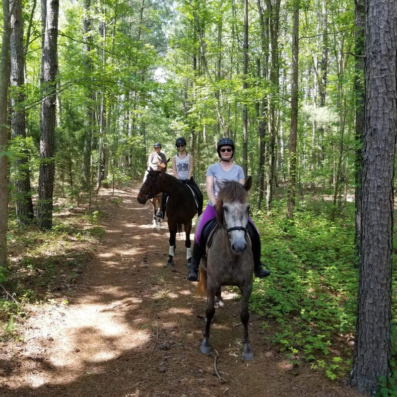 Katherine Trail Riding With Friends
