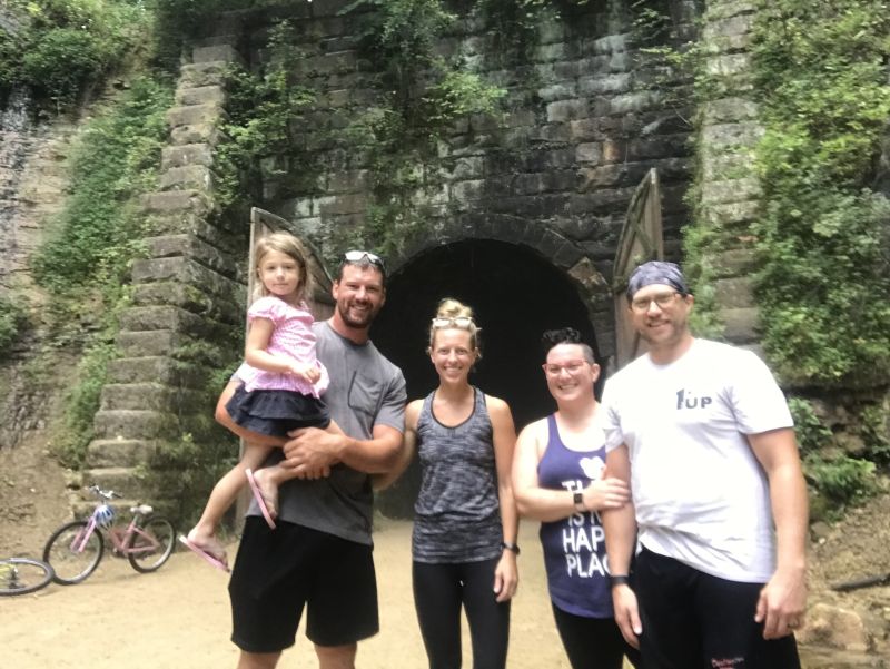 Sparta Bike Trail Ride Through Train Tunnels