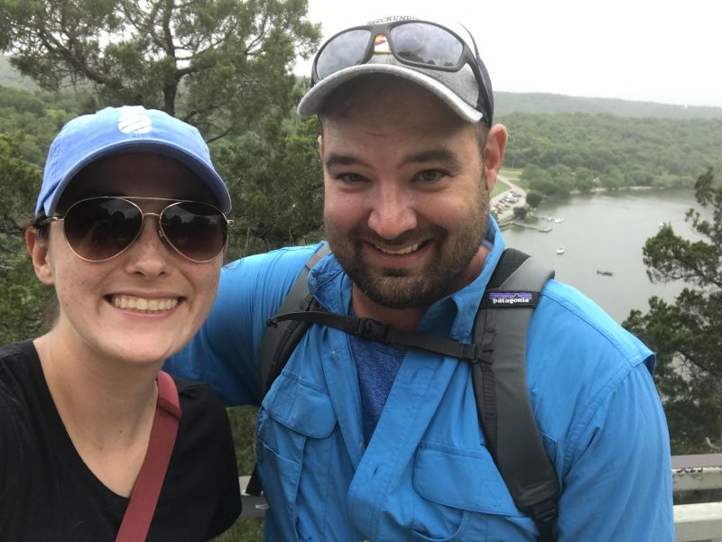 Hiking at a Lake in the Summer