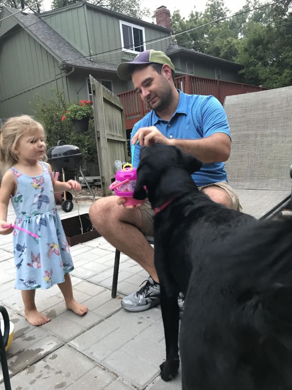Blowing Bubbles with Our Niece