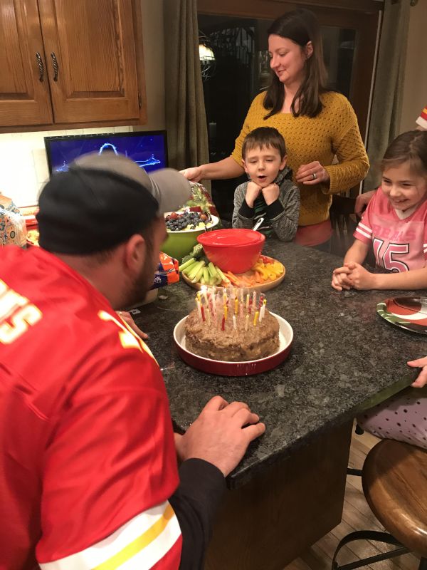 Blowing Out the Candle on David's Birthday