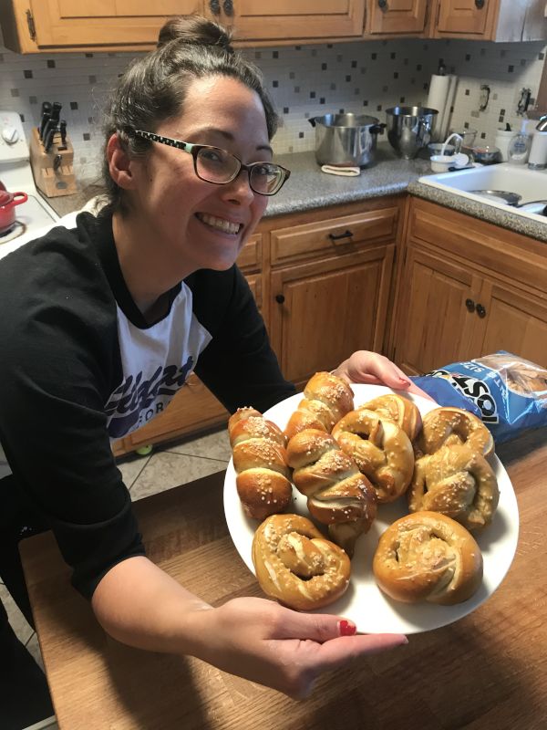 Baking Homemade Pretzel