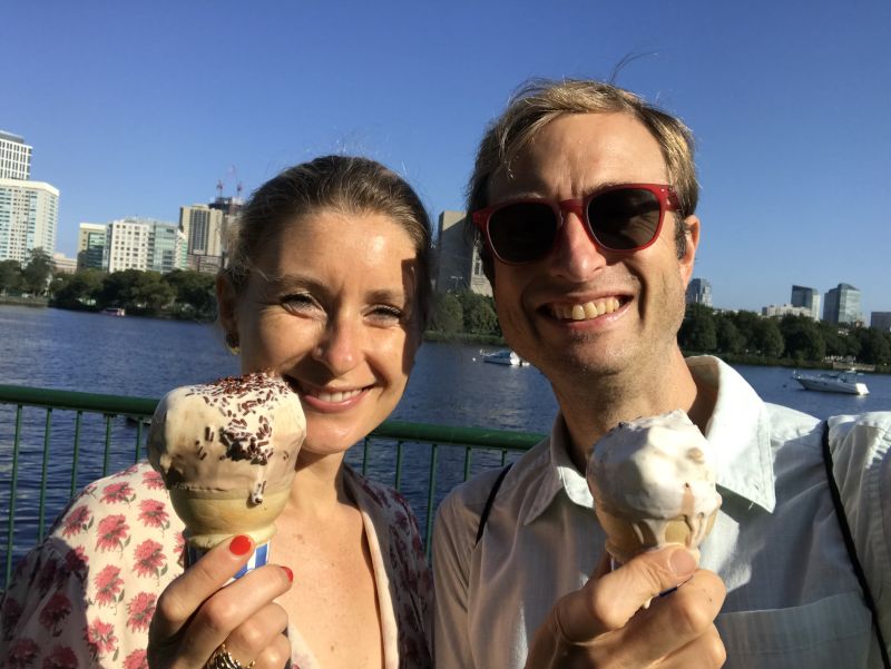 Eating Ice Cream in Boston