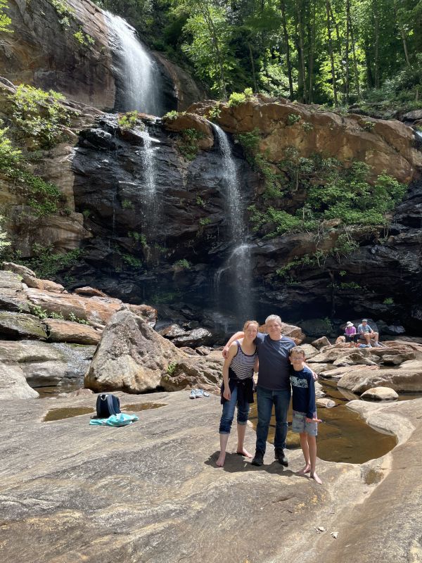 Exploring a Waterfall With Our Nephew