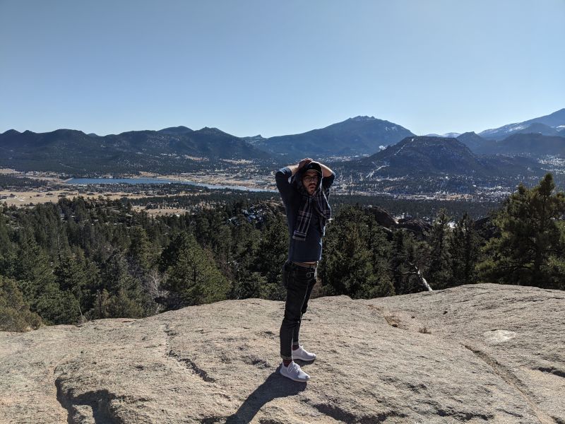 Nathan Checking Out the View From the Top During a Hike in Estes Park, Colorado