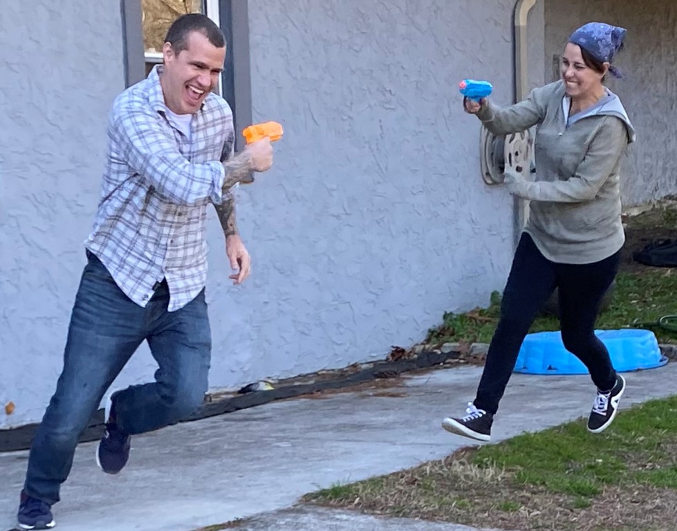 Squirt Gun Fight!