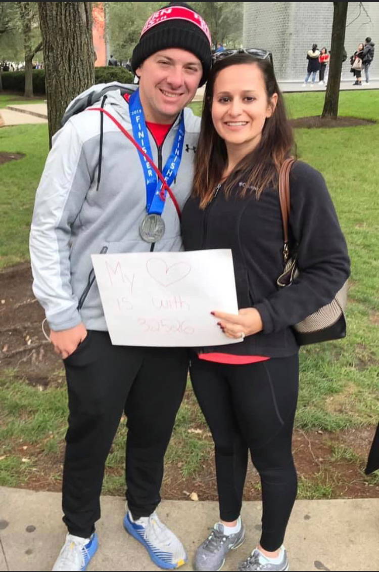 At the Finish of the Chicago Marathon