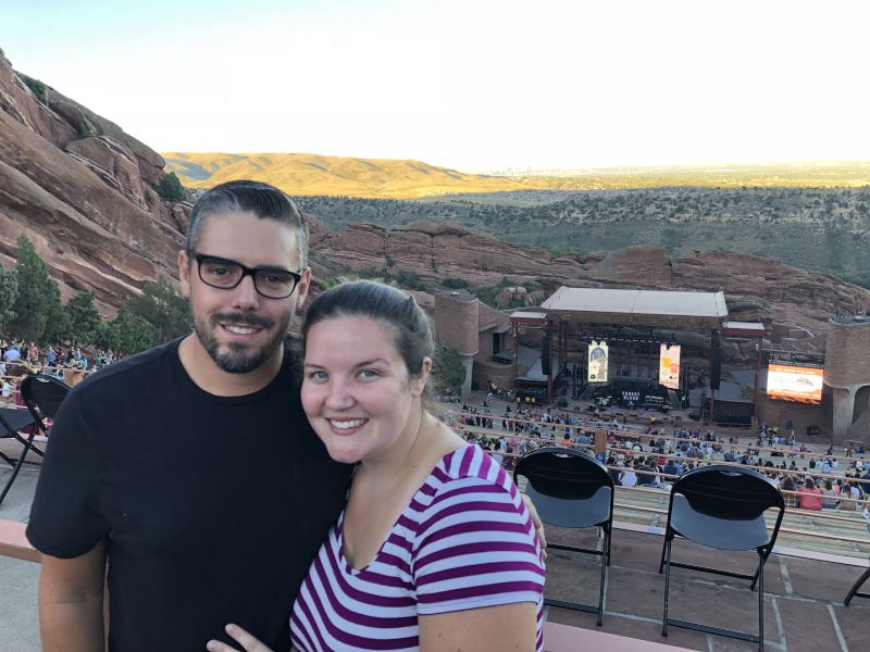 Enjoying a Show at Red Rocks