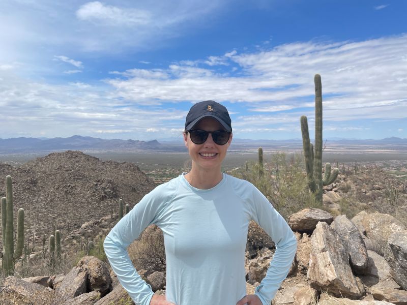 Maggie Hiking the Sonoran Desert