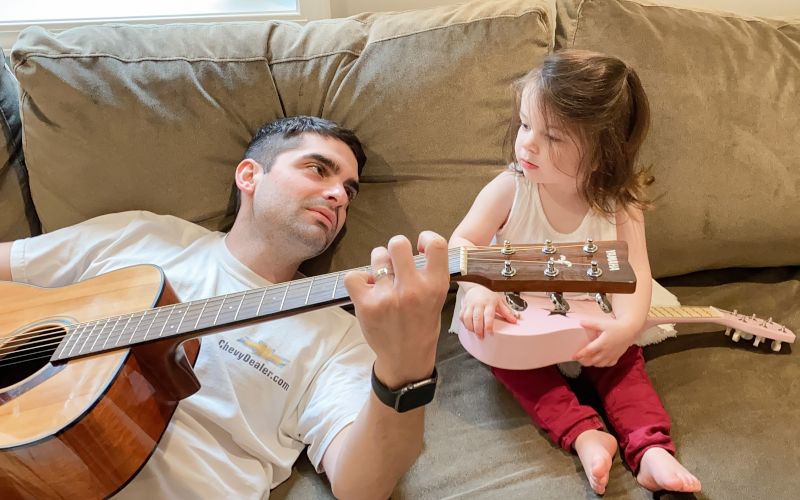 Playing Guitar With Daddy