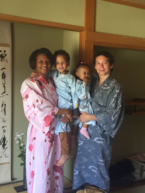 Dressed in our Kimonos at a Japanese Inn!