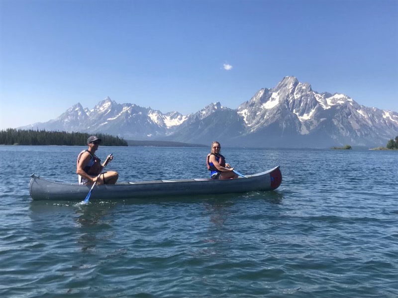 Canoeing at the Tetons