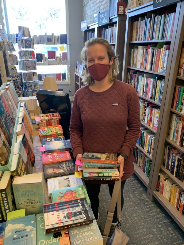 Amanda at Her Favorite Book Store