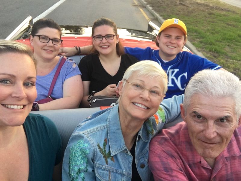 Cora With Family on a Trip to Los Angeles