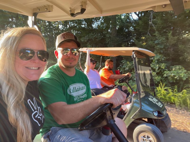 Golf Cart Ride at the Lake With Family