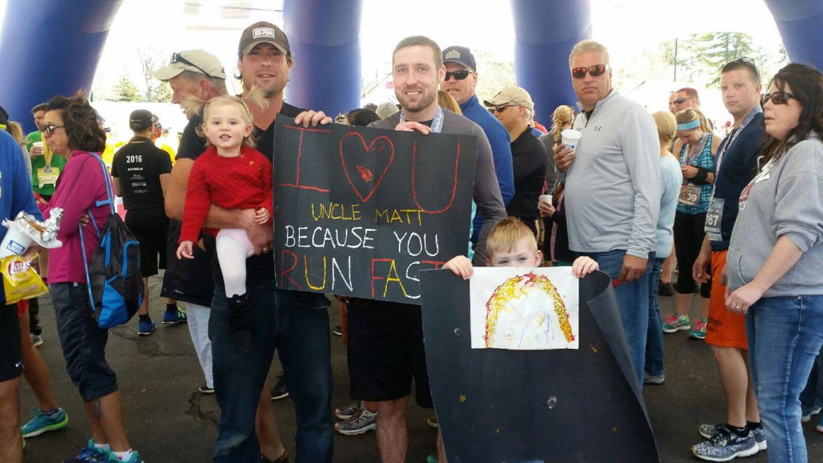 Matt's Cheering Crew at a Half Marathon